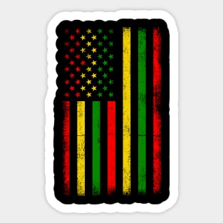 Black History Flag, American Flag Sticker